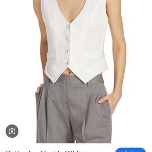 TWP White Button-Up Vest